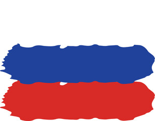 Russia Flag Vector Aesthetic Paint Scratches