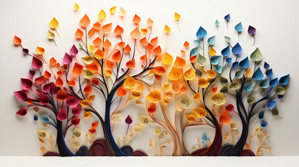 abstract floral tree