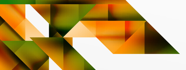 Obraz premium Captivating vector abstraction. Triangles interlock in mesmerizing dance, crafting dynamic geometric backdrop. Fusion of shapes and angles creates artful symphony of modern design