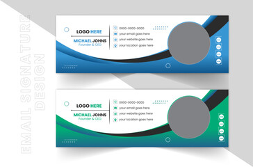 Modern Corporate Email Signature Template,  Creative Design Minimal and Clean Identity Template.