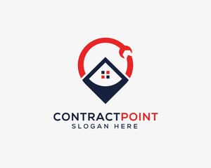 Real estate logo template, house logo vector icon illustration design Premium Vector
