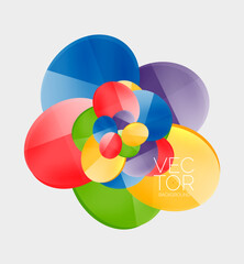 Fototapeta premium Geometric circles background. Creative minimal composition