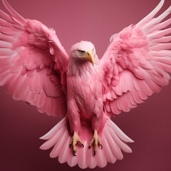 Obraz premium pink flaming flamingo galah bald eagle with wings