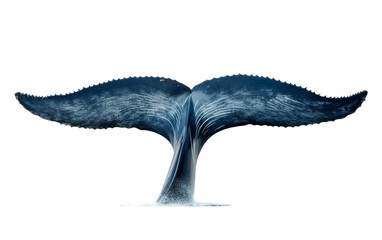 Dangerous Stunning Majestic Whales Massive Tail Isolated on Transparent Background PNG. - obrazy, fototapety, plakaty