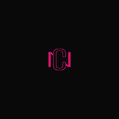 Initial Letter NC Flame Logo Design Template