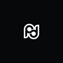 Initial Letter pd Flame Logo Design Template