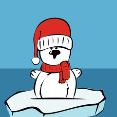 Eisbär auf einem Eisberg