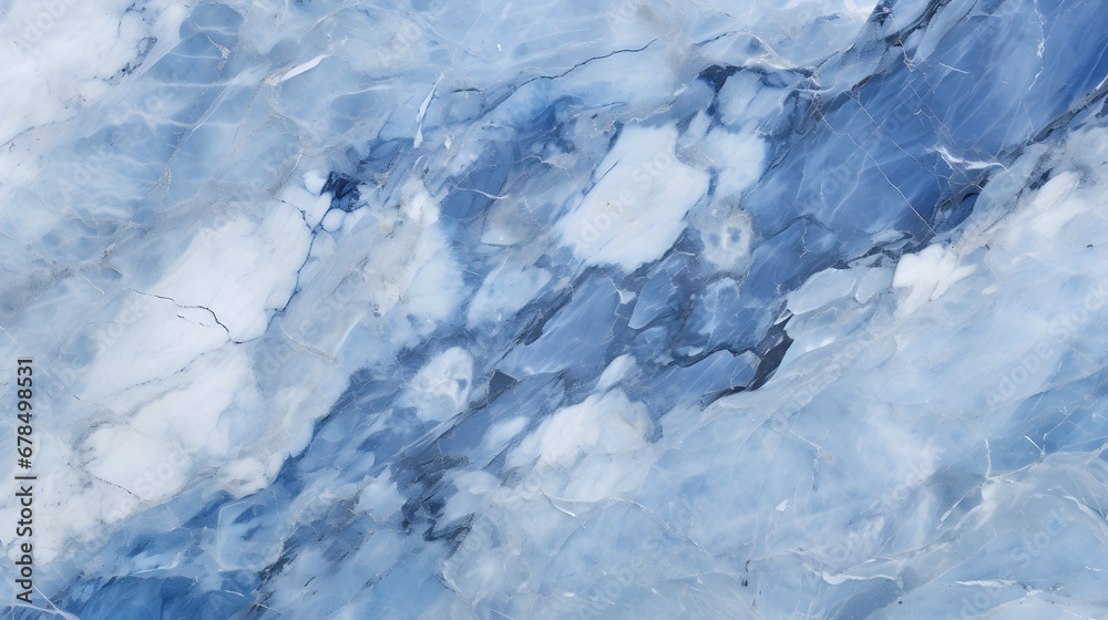 Wall mural blue and white marble texture. generative ai.