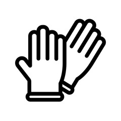 Obraz premium Rubber Gloves Outline Icon