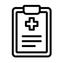 Fototapeta premium Medical Report Outline Icon