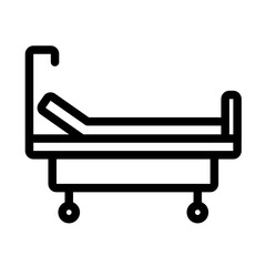 Hospital Bed Outline Icon