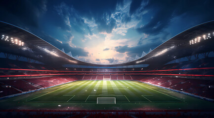 Football stadium 3d rendering