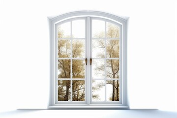 isolated window on white background. Generative AI