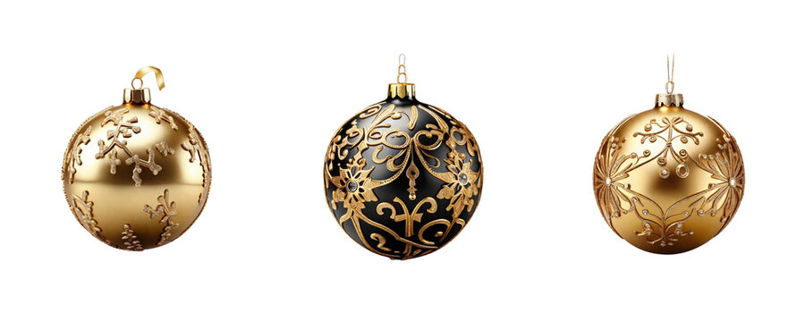 Christmas Ornament balls for decoration in new year festival party isolated on clean png background