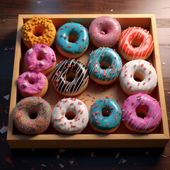 Doughnut Dreamland: A Magnificent Display of Mini Donuts, Bear Claws, and Long Johns, Perfect for Every Sweet Tooth