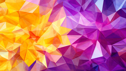 Amethyst and Sunflower Geometric Mosaic for Modern Design