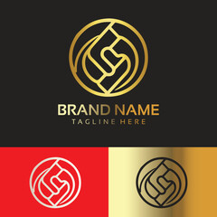 Gold luxury smart minimal logo design vector. is a professional business logo. 100% Editable vectors. Icon symbol vector EPS 10. luxury modern premium logo design.