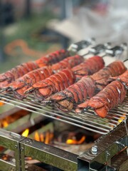 캠핑요리 랍스터테일 그릴구이