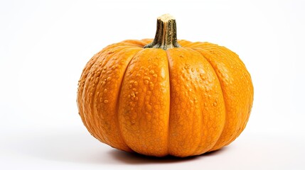 Yellow pumpkin isolated on white background