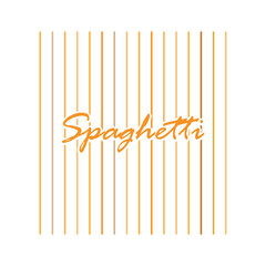 spaghetti pasta on white background