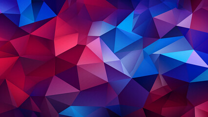 Fototapeta premium Royal Blue and Ruby Red Geometric Mosaic Pattern Design