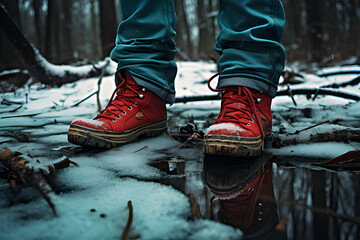 walking in the rain ai generative