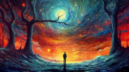 Fototapeta premium surreal absurd landscape.