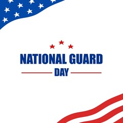 Obraz na płótnie Canvas Happy Birthday National Guard. This illustration design is perfect for celebrating National Guard Day on December 13. It’s also suitable for social media template.