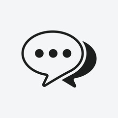 Comment icon. Chat in trendy flat design. Speech Bubble icon symbol vector illustration