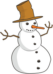 snowman vector illustration.