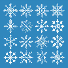 Fototapeta na wymiar Set of Snowflake vector