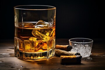 dependence on alcohol and tobacco. Generative AI - obrazy, fototapety, plakaty