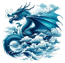 blue dragon in sky © 김영섭