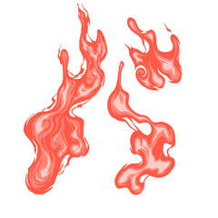 fire flames set