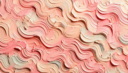 Abstract background of pink and beige decorative creamy texture. Close-up.Generative AI.