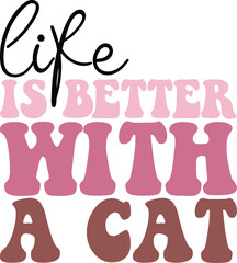 cats retro svg design and digital download