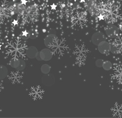 Fototapeta na wymiar Falling snow on a transparent background. Vector illustration. Abstract snowflake background. Fall of snow