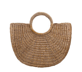 handmade woven bag isolated on transparent png