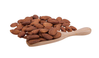 almond in spoon isolated on transparent png