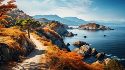 Immerse yourself in the breathtaking beauty of Namiseom Island as we capture its picturesque landscapes during the enchanting autumn season.