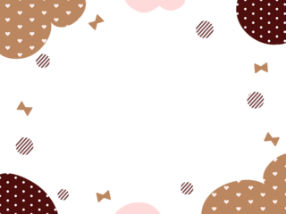 シンプルでかわいいバレンタインの背景フレーム