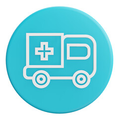 Ambulance 3d icon