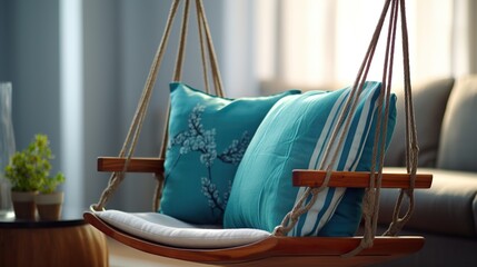 Sleek hammock, contemporary swing, modern design, outdoor comfort