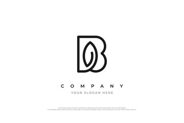 Letter B Leaf Logo Design Vector © Isnen
