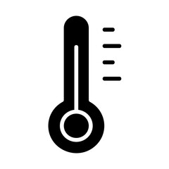  Temperature gauge, heat measurer, temperature indicator, mercury gauge, temperature measuring device icon and easy to edit. - obrazy, fototapety, plakaty