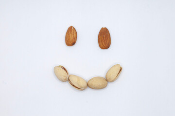 Smile made of nuts