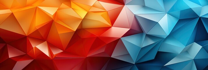 Creative Geometric Shapes Made Vibrant Colorful , Banner Image For Website, Background abstract , Desktop Wallpaper