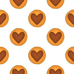 Pattern homemade cookie different taste in pastry biscuit