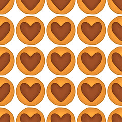 Pattern homemade cookie different taste in pastry biscuit