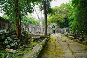 Preah Khan temple outer courtyard at Siem Reap, Cambodia, Asia